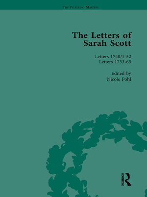 cover image of The Letters of Sarah Scott Vol 1